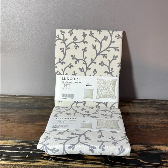 LUNGORT IKEA pillow covers - pair 20” x 20” basic pattern and nice hand feel - Picture 3 of 7